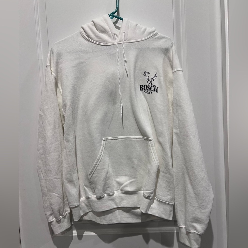 White Men's Busch Light/Trump Hoodie